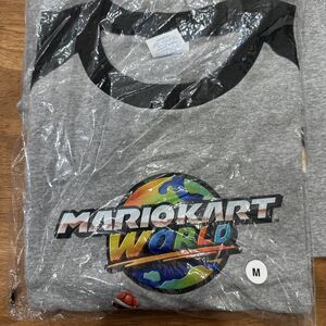 NIB Mario Kart World Nintendo Switch Raglan T Shirt Best Buy Exclusive Size M